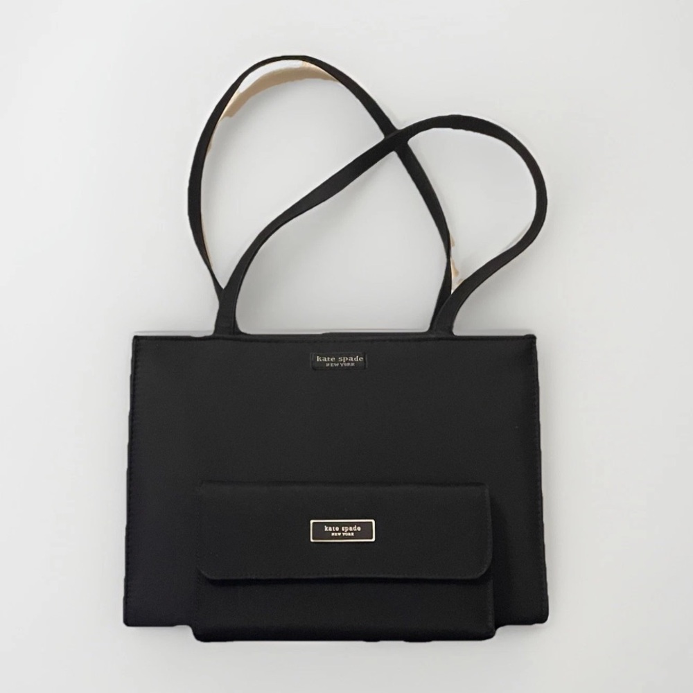 Kate Spade Y2K Vintage Black Nylon Sam Tote/ Shoulder Bag and Wallet - Picture 13 of 13